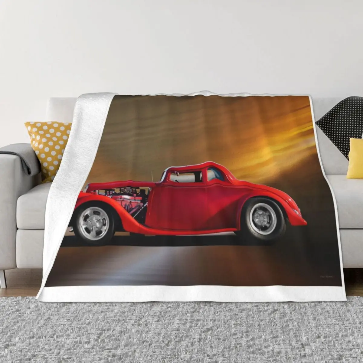 

1933 Willys Model 77 Coupe Throw Blanket Soft Beds Hairy Luxury Throw Blankets