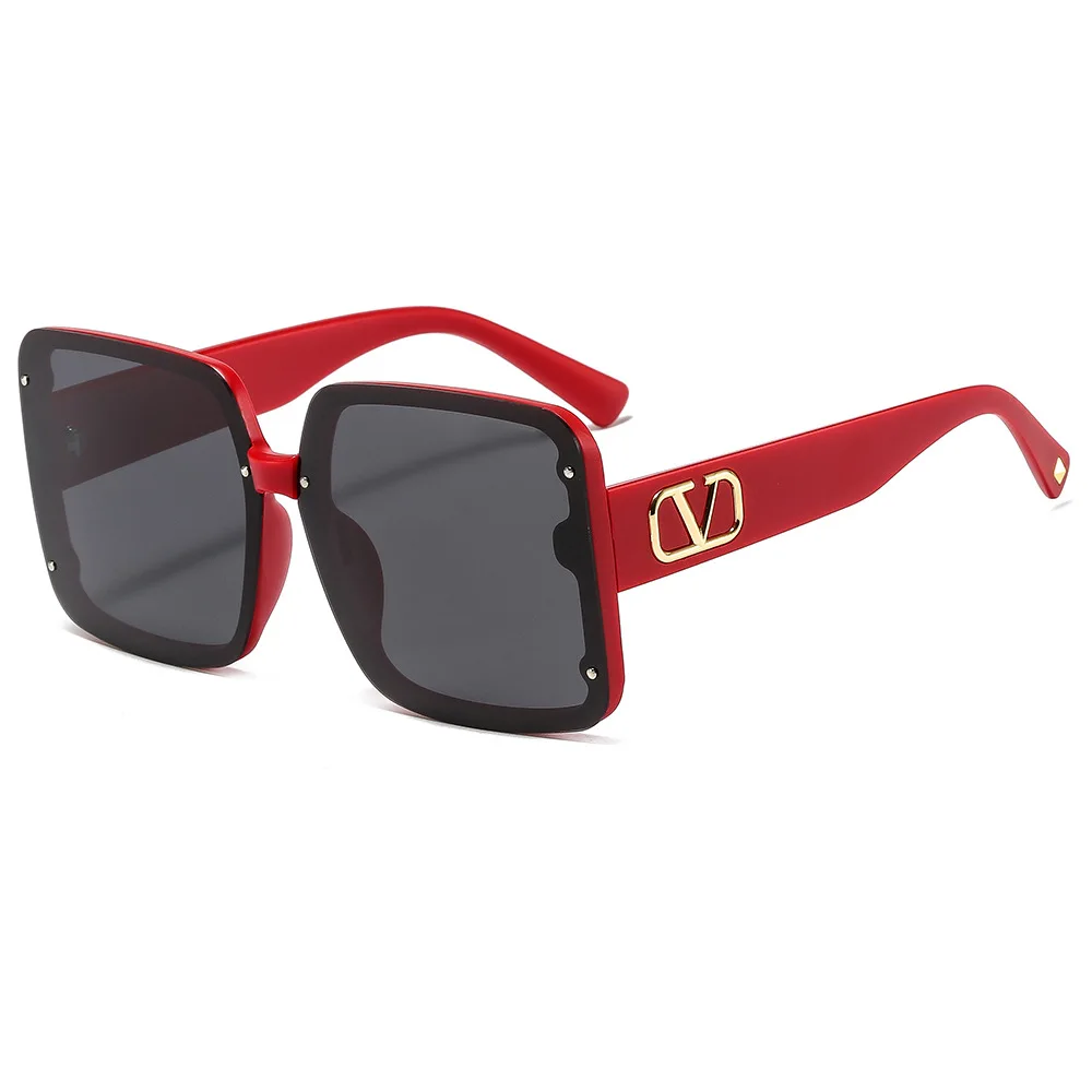 

Oversized Women's Sunglasses Vintage Brand Designer Luxury Sun Glasses for Women Retro Big Face Sunglasses Women Men Red Shades