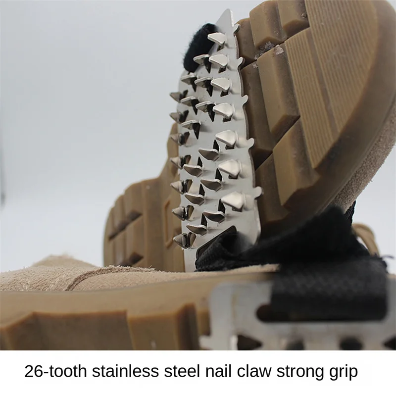 

Ice Claw Anti-skid Ice Climbing Spikes 10/26 Teeth Cover Portable Ice Gripper Camping Equipment Crampons Stainless Steel