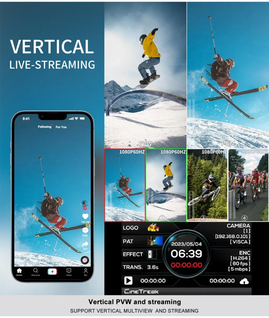 Cinetreak Cinelive V1 4-CH HDMI Video Mixer Switcher FHD compatible for Live Str