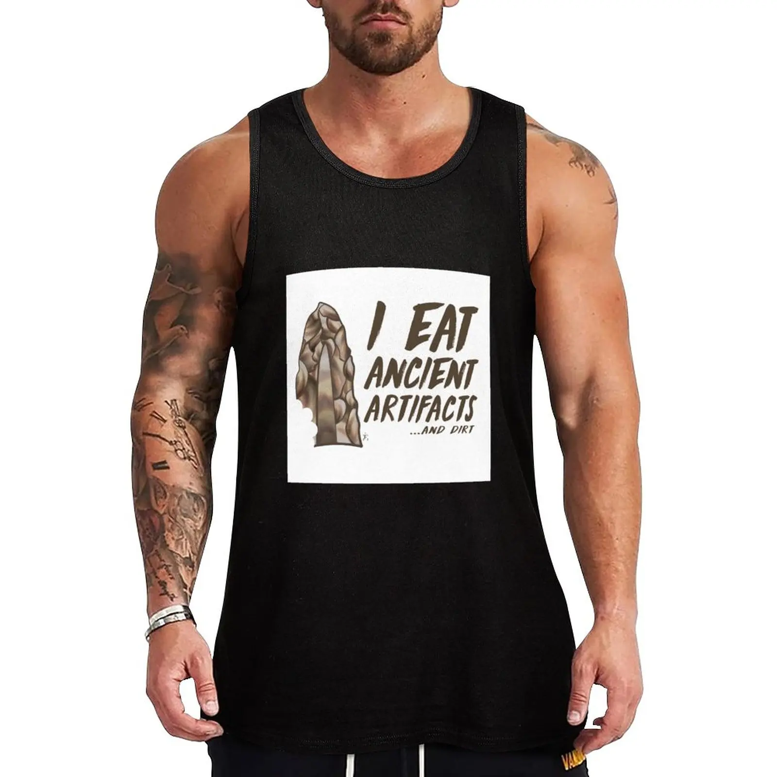 

New I Eat Ancient Artifacts Tank Top gym shirt men Japanese t-shirt