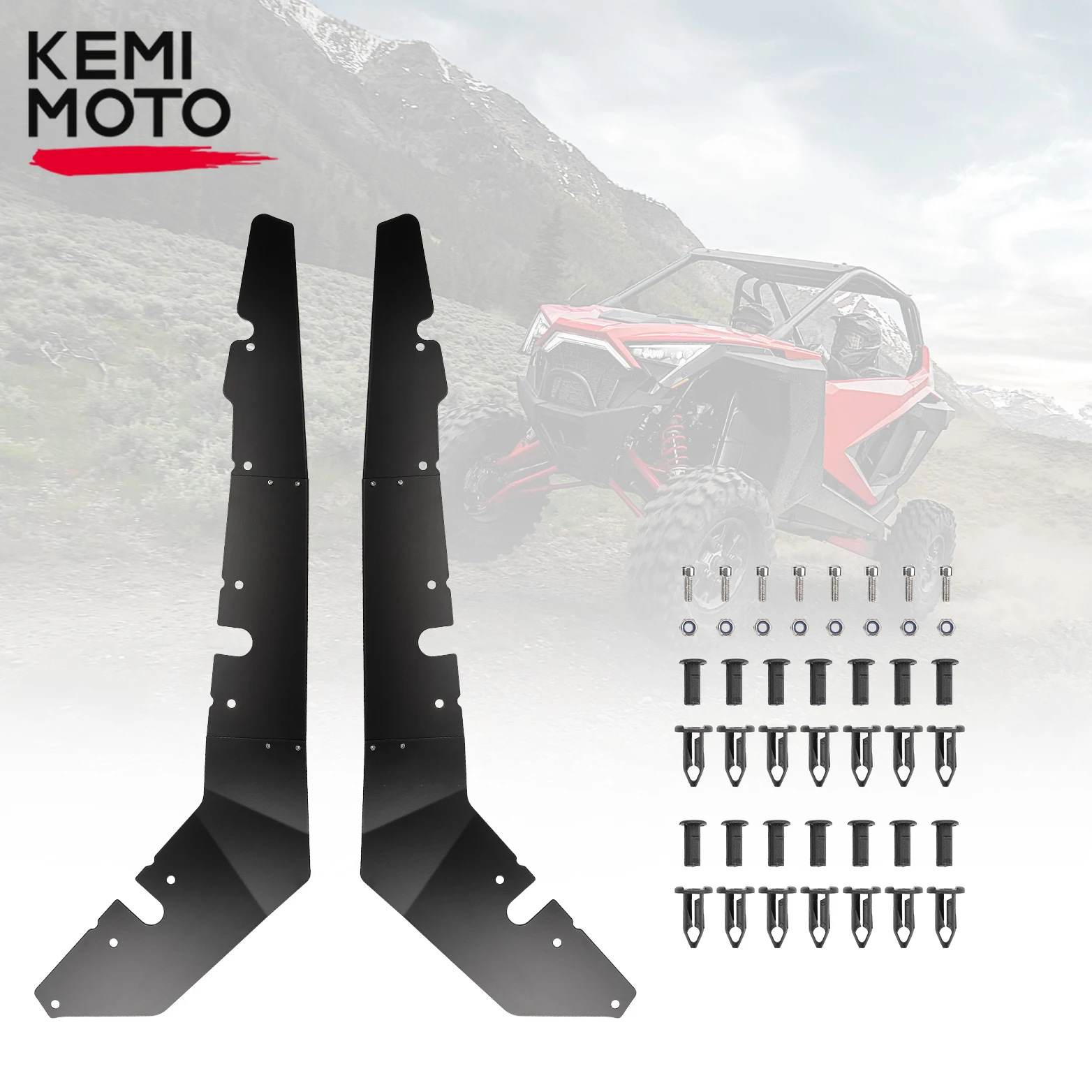 UTV Lower Doors Fenders Compatible with Polaris RZR PRO XP / 2022 RZR PRO R/RZR Turbo R 2020-2023 Door Valance Panels Insert Kit