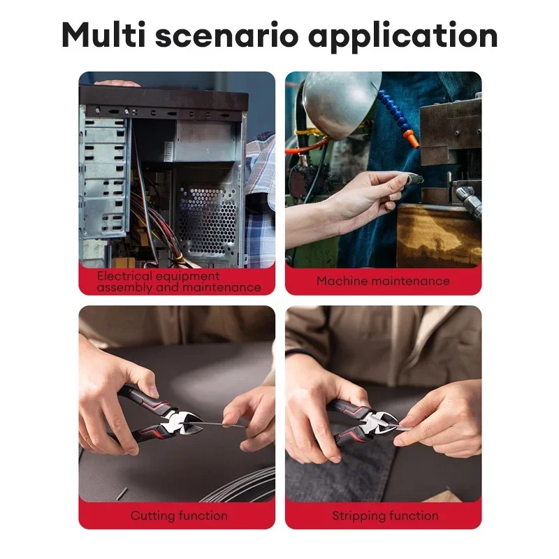 6 7 대각선 절단 펜치 고 탄소강 니퍼 TPR 핸들 플라이어 다기능 전기 기사 휴대용 수리 핸드 툴