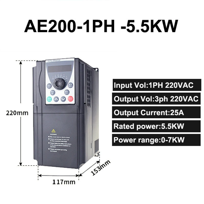1PH 220V 5.5KW