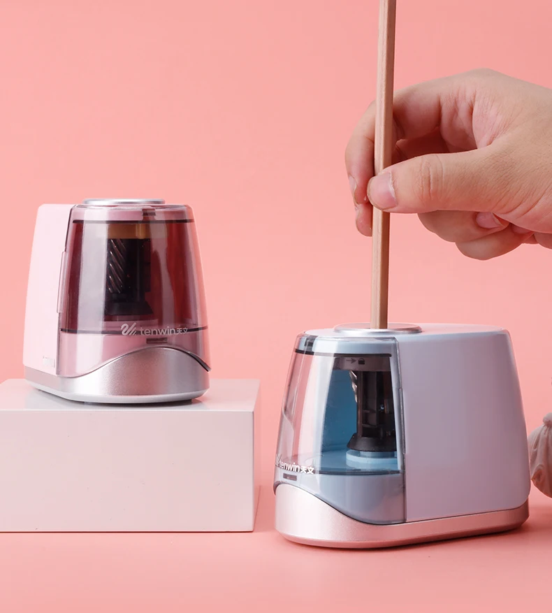Tenwin Stationery Automatic Pencil Sharpener Electric Cute Battery USB for Kids Children Heavy Duty | Канцтовары для офиса и