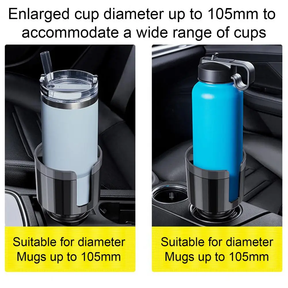 

Car Expandable Cup Slot Versatile Car Cup Holder Expander with Rotatable Base Adjustable Card Slot for Diameter Water Bottles