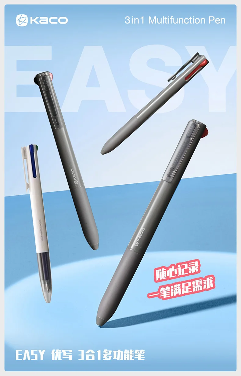 Kaco EASY Multifunktionsstift, 0,5 mm, kreative Handbuchstifte, Markierung von wichtige Punkten, Lernwerkzeug, einfaches Business-Büro, Schule, Schreibwaren – Detail 1