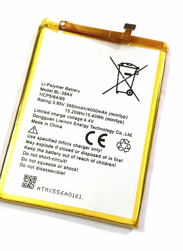 4000mAh BL-39AX BL39AX Battery for Infinix Hot Pro X556 X5511