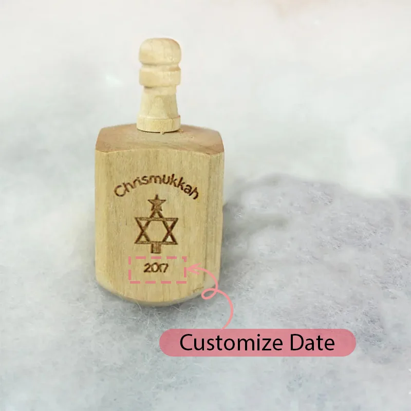 Personalisierte benutzerdefinierte Dreidel Baby Junge Mädchen 1. Erste Chanukka glücklich Chanukka Judaica jüdische Feiertagsdekoration Chrismukkah Geschenk – Detail 3