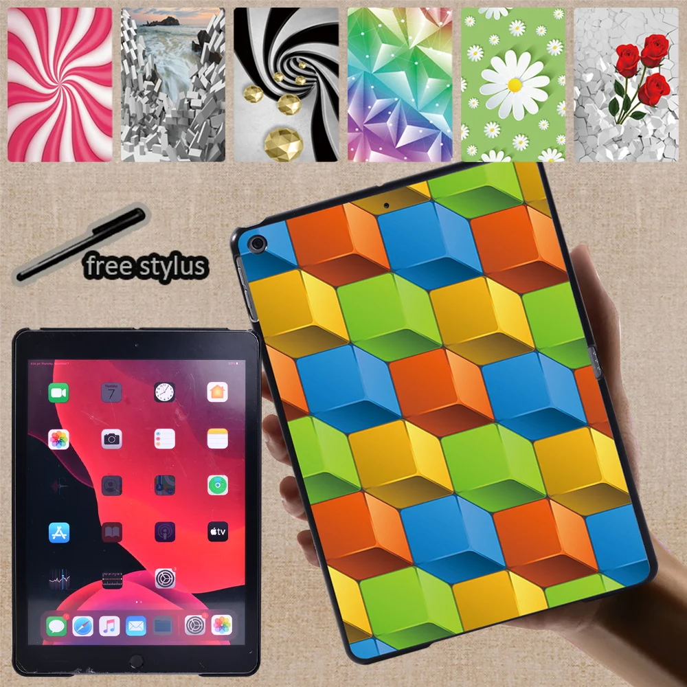 

Tablet Case for Apple IPad Air 1 2 3 4 5/ Ipad 2 3 4/iPad 5th/6th/7th/8th/9th/Mini 1 2 3 4 5/Pro 11 3D Pattern Series Back Shell