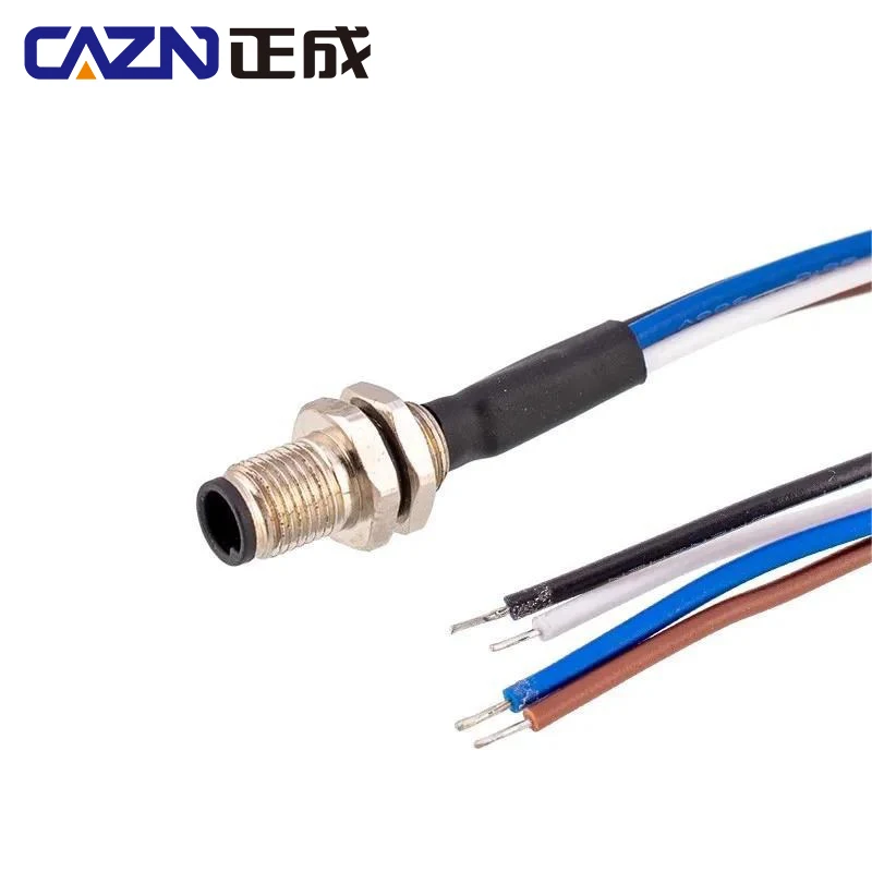 

Hot sales M5 Circular Connectors Male Female M5 Device Connector 3 4 Pins Front Mount Rear Fastened Socket With Cable