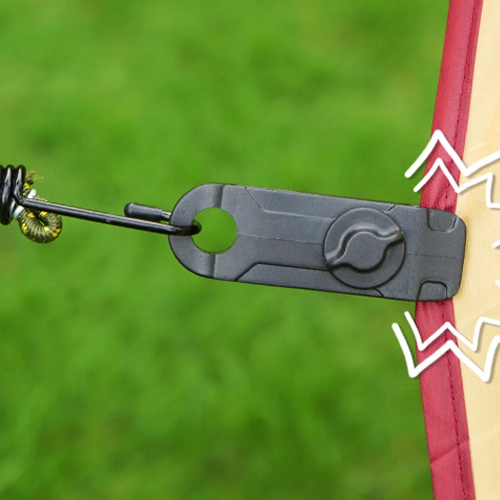 

4 Pcs Waterproof Tent Shape Peg Tarp Clips Heavy Duty Fasteners Camping Stake with Cord Pegs Outdoor
