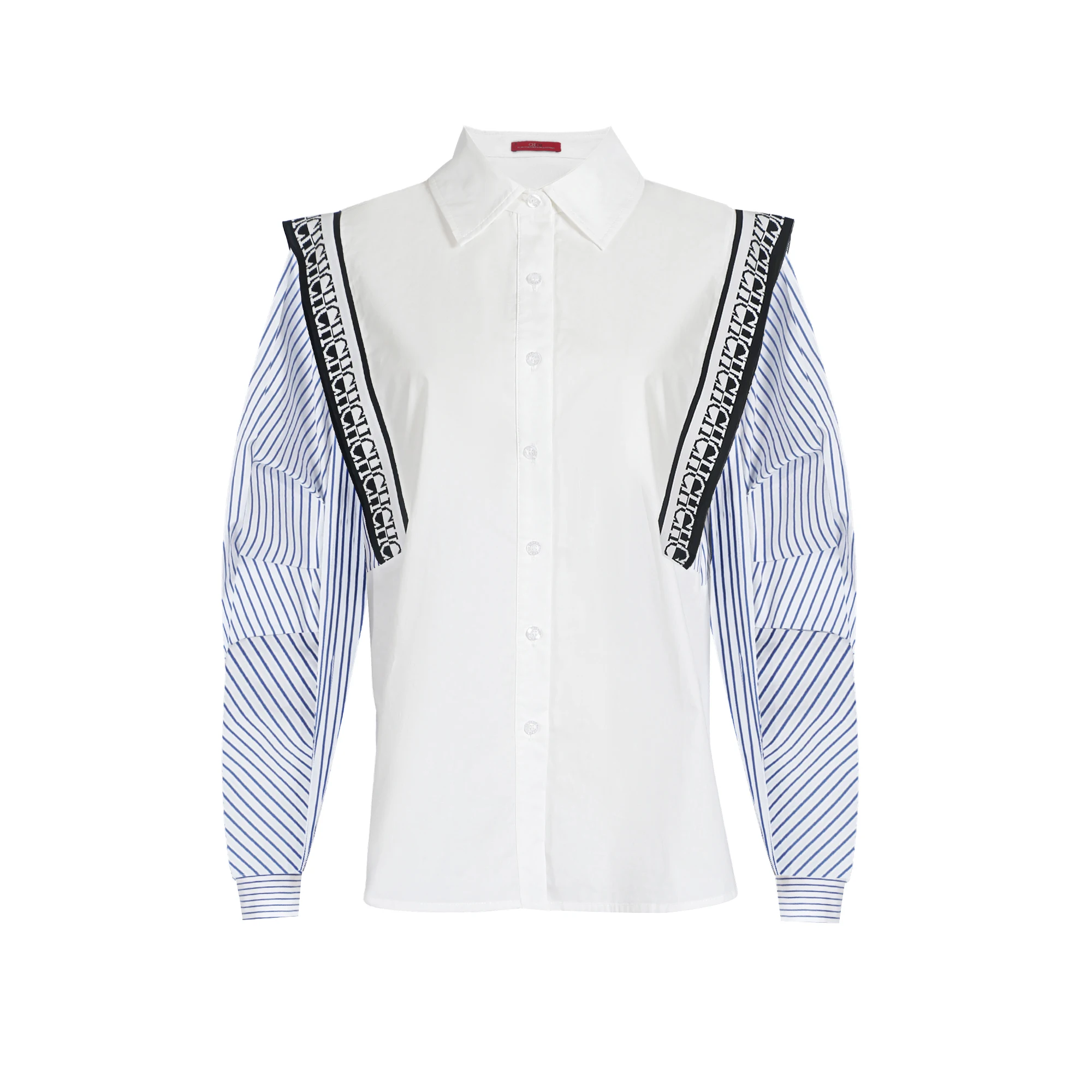 قميص سفلي نسائي مخطط جديد من CHCH باللون الأزرق لر...