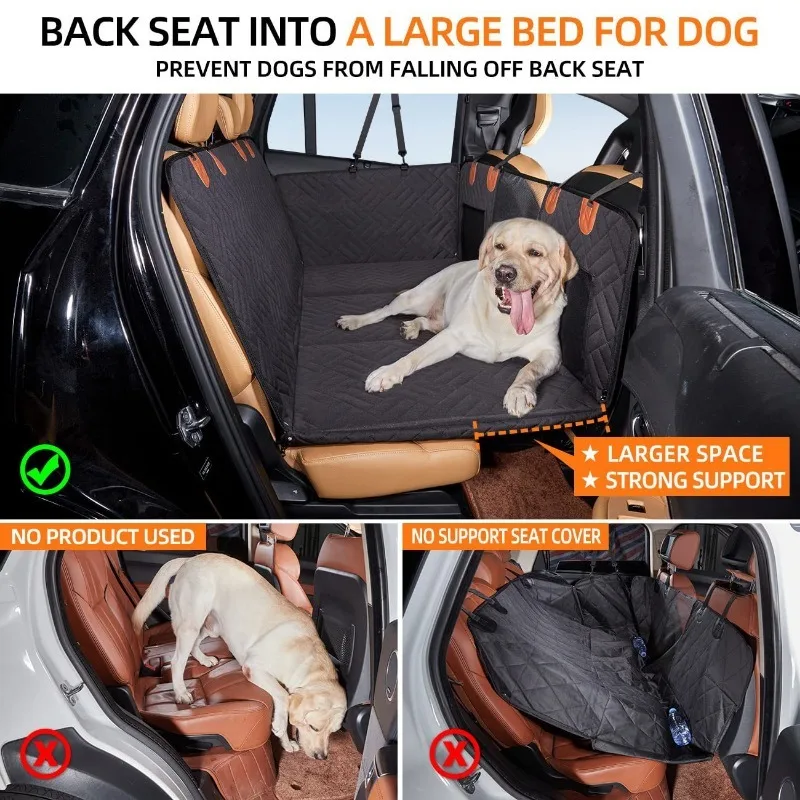Dog car seat cover, non-slip and waterproof can be removed and washed pet car seat cover, suitable for dogs