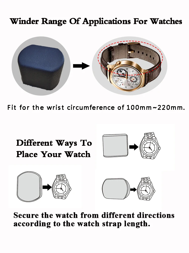 ZAPANAS Portable Automatic Watch Winder PU Leather Box for Travel Watch Winder Storage Box Mabuchi Motor