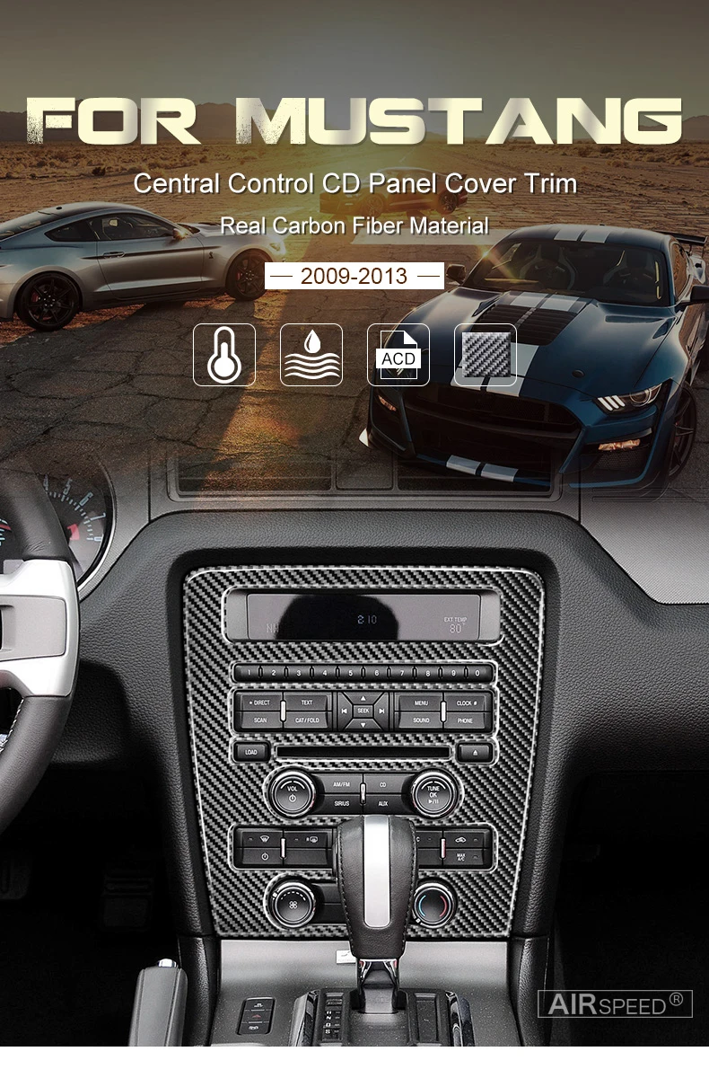 para Ford Mustang, painel de CD Controle