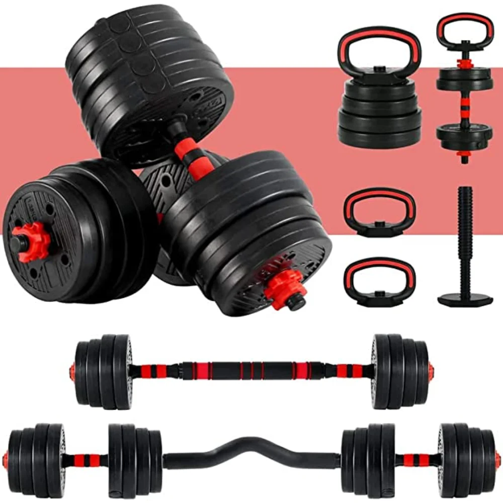 

Adjustable Dumbbell Barbell Kettlebell Set