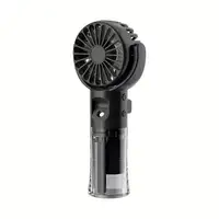 Mini Portable Folding Fan With Spray Mister Humidifier USB Rechargeable Handheld Fan Suitable For Living Room Classroom School B 1