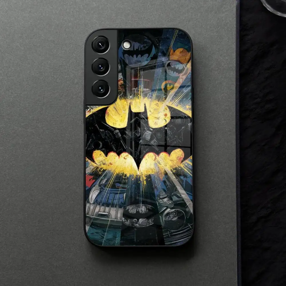 Elegant Batman Logo Glass Phone Case - Premium Protective Cover