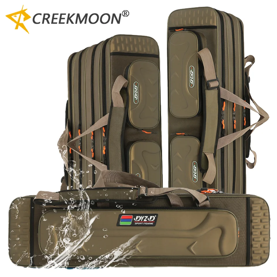 多機能釣り竿バッグ,大容量収納ケース,2/3/4層,100/120/130cm,トラベルギア 2/3/4 層釣竿バッグ多機能シェルリールルアーバッグ大容量ケース釣竿