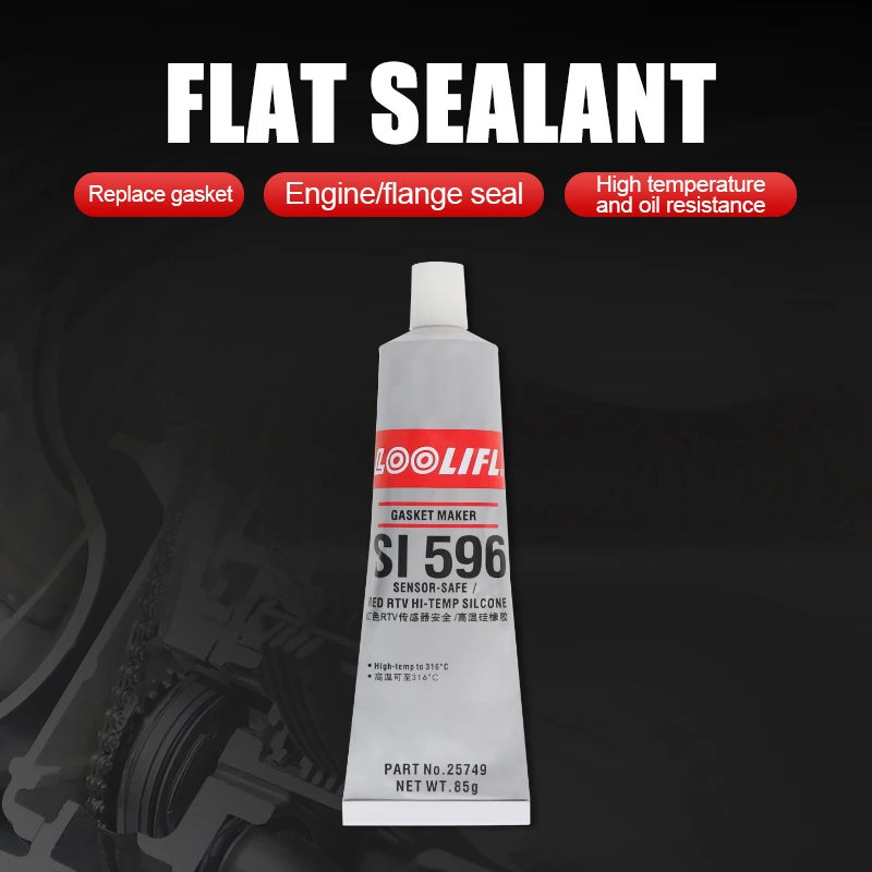 LOOLIFL SL-596 Engine Flange Sealant High temperature resistant anaerobic flat sealant, automobile cylinder head reducer special instead of gasket, oil resistant, waterproof and high strength, 85g 4