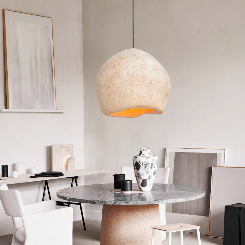 

Nordic Wabi Sabi E27 Led Chandelier Dining Room Led Pendant Lights Lustre Bar Suspend Lamp Home Decor Loft Hanging Light Fixture