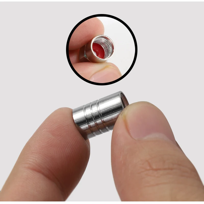 Set of 4 Metal Car Wheel Tire Valve Caps - Waterproof and Dustproof Cover