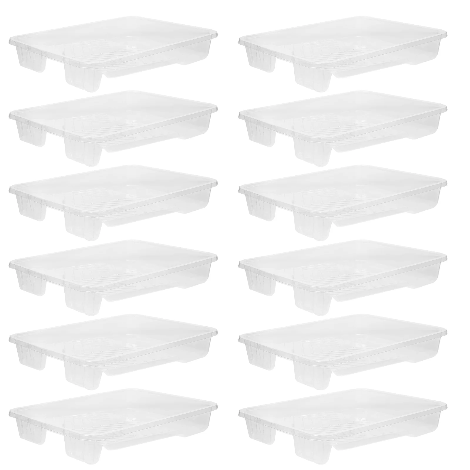 6 Pcs Paint Tray Roller Trays Plastics Liner Painting Supply Plate Transparent Pans for