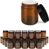 4 oz Amber Glass Jars with Lids Leakproof Round Airtight Jars for Storing Lotions Powders Ointments Candle Making 1