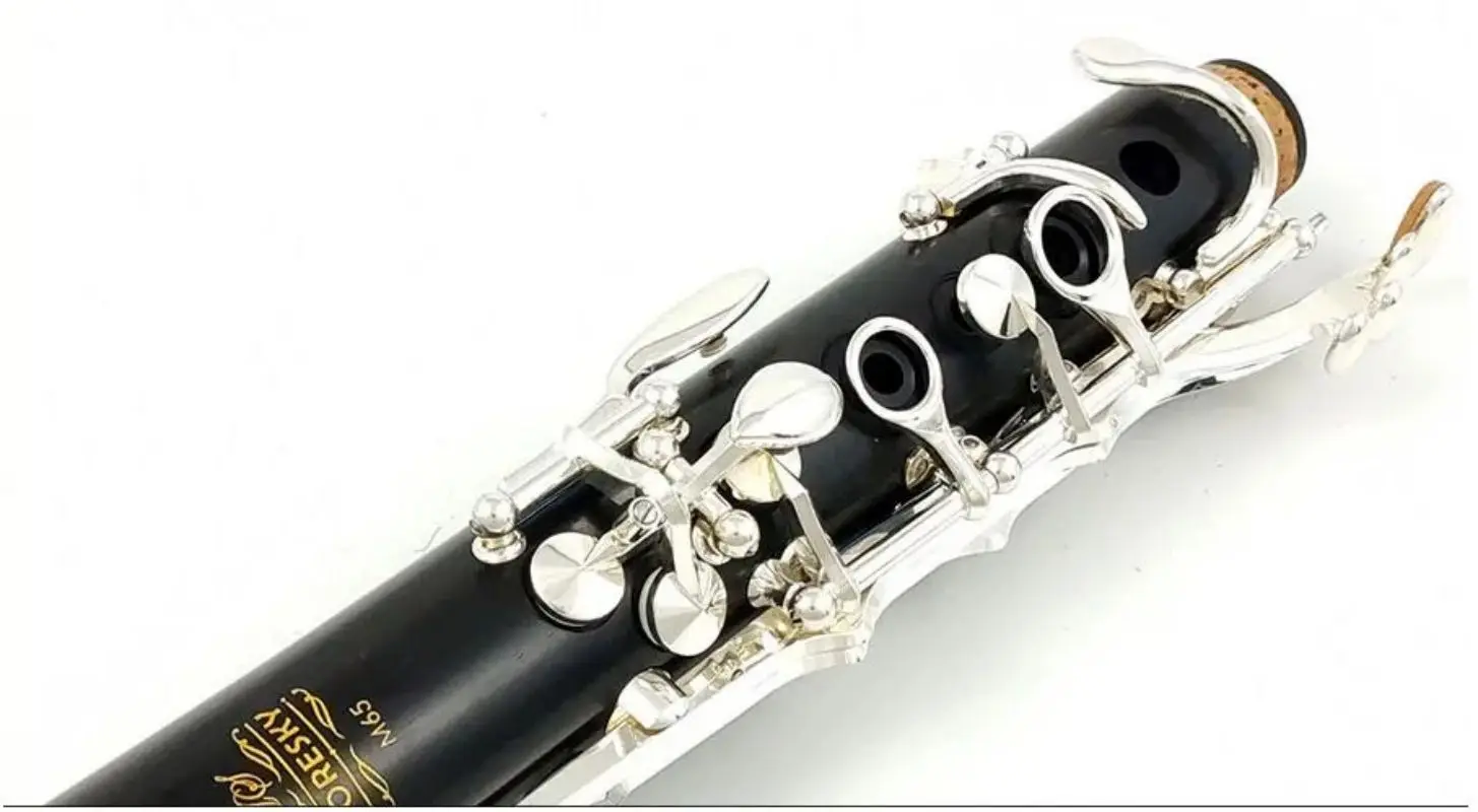 MORESKY Clarinet Bb Wood Ebony Silver Plated 18 Keys Grenadilla Sib Klarnet M65