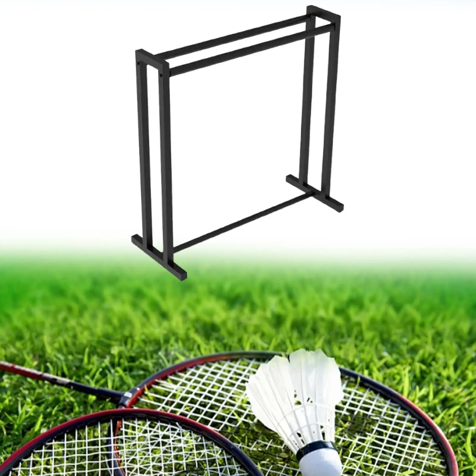Badminton Racket Rack,Tennis Racket Storage Rack,Racquet Center, Holder Stand for Field,Garden,School,Black