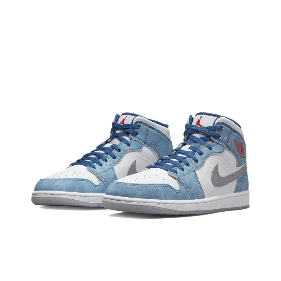 Description Picture 4 of itemOriginal Air Jordan 1 Mid 'Chicago' Red and White For Men Classic Retro Basketball Sneakers Shoes 554724-173