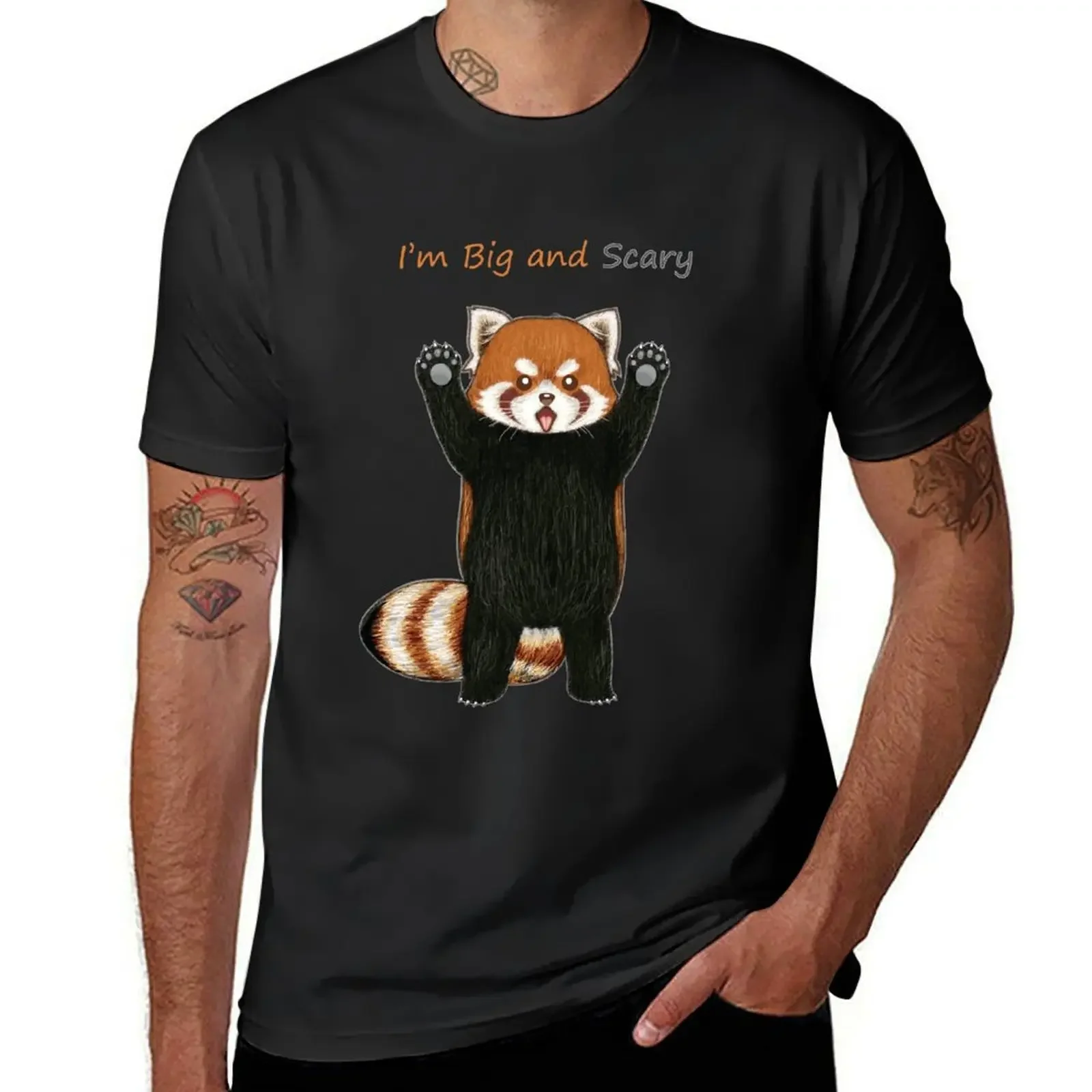 

Red Panda T-Shirt anime clothes heavyweights new edition mens funny t shirts
