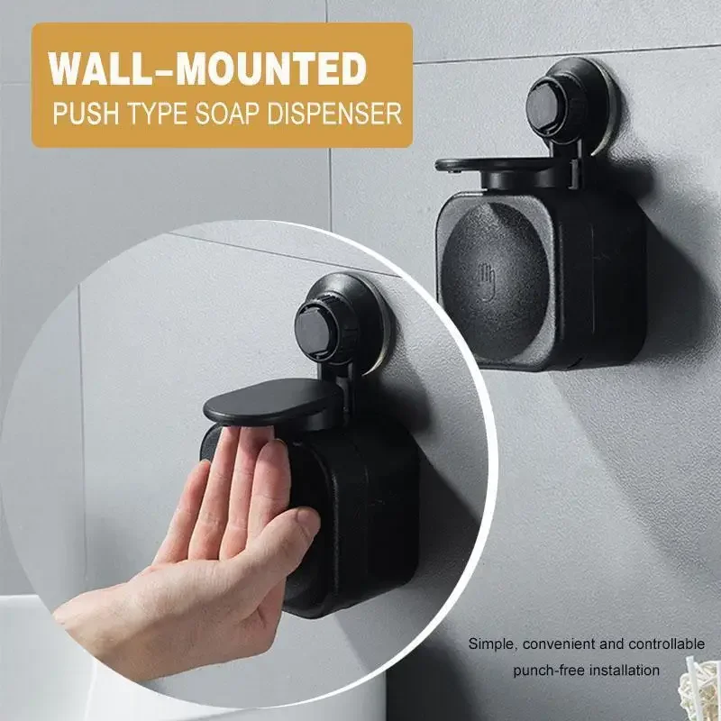 

350ml liquid soap dispenser soap manual press liquid soap dispenser kitchen bathroom no trace wall-mount soap dispenser