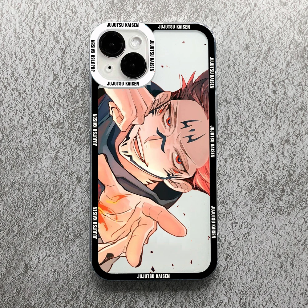 Gojo Satoru Clear Soft Case – Jujutsu Kaisen iPhone 11–16 Pro Max & Plus