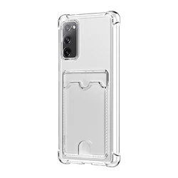 Luxury Shockproof Transparent Phone Case with Card Slot Wallet Cover - Galaxy A16 (Clear)