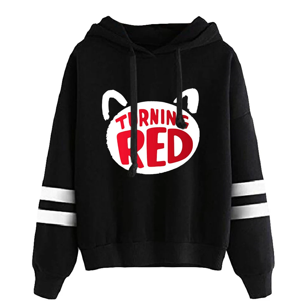 

Turning Red Men Women Unisex Hoodies Sweatshirts Fashion Anime Hooded Hip Hop Streetwear Autumn Boys Girls Black Pullovers