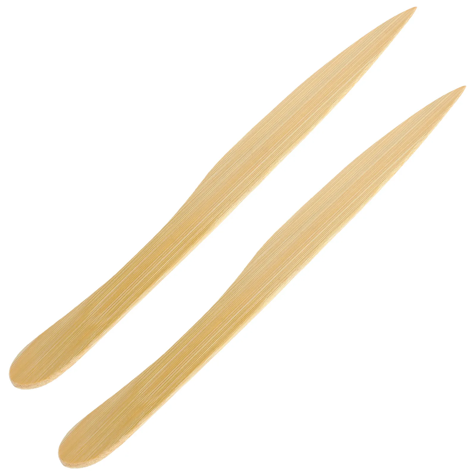 2Pcs 나무 편지 오프너 종이 커터 봉투 개봉을위한 프리미엄 하드 우드 유틸리티 커터 사무실 학교 홈 다기능
