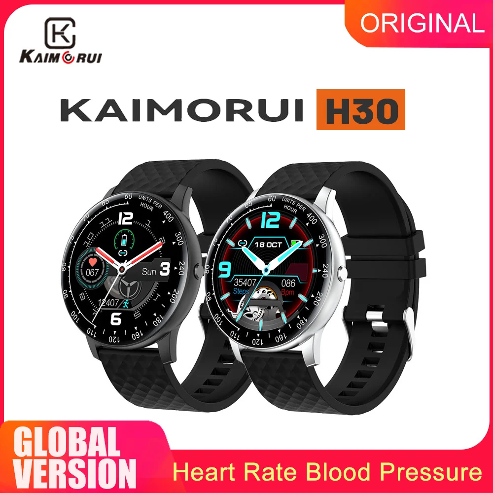 Kaimorui H30 스마트 워치 남자 맞춤형 다이얼 피트니스 트래커 심박수 혈압 모니터 스마트 시계 Smartwatch 2024