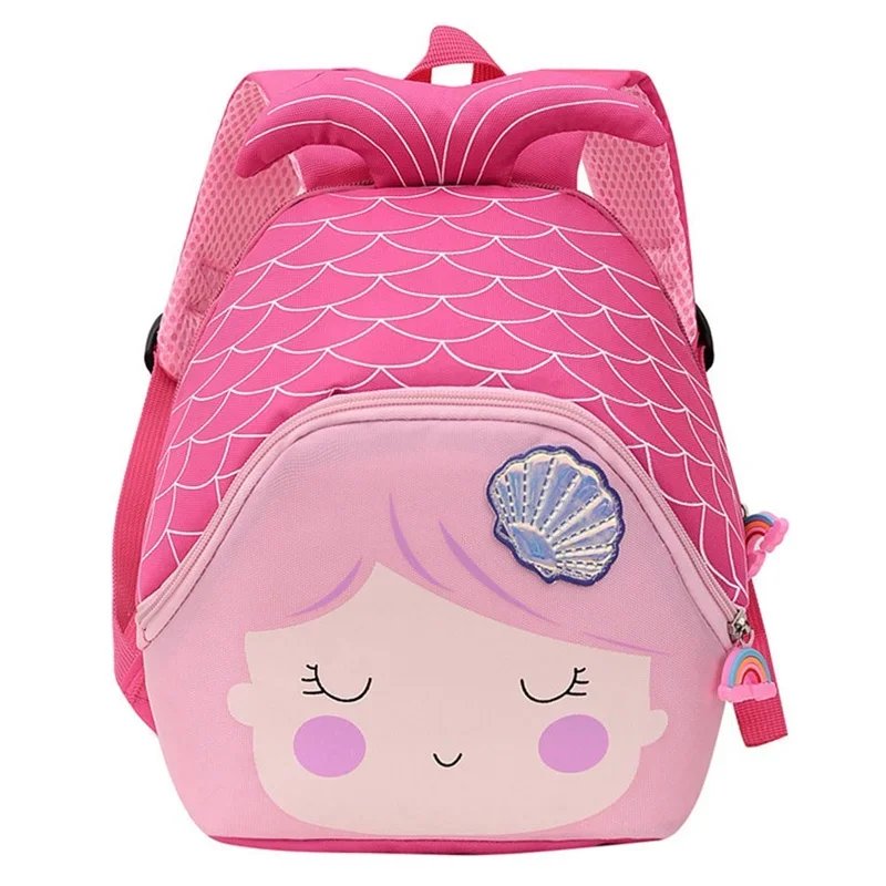 

Children's Zipper Has Compartments School Bag Kindergarten Cartoon Cute Mermaid Backpack Purse Girls Bag Kindergarten Baby Bag