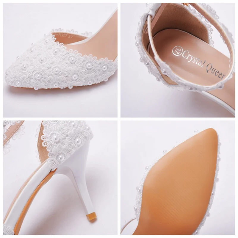 S1c86fb00a7fb46899d41223e336f6a371 Elegant Pointy Lace Rhinestone Bridal High Heel Sandals for Women