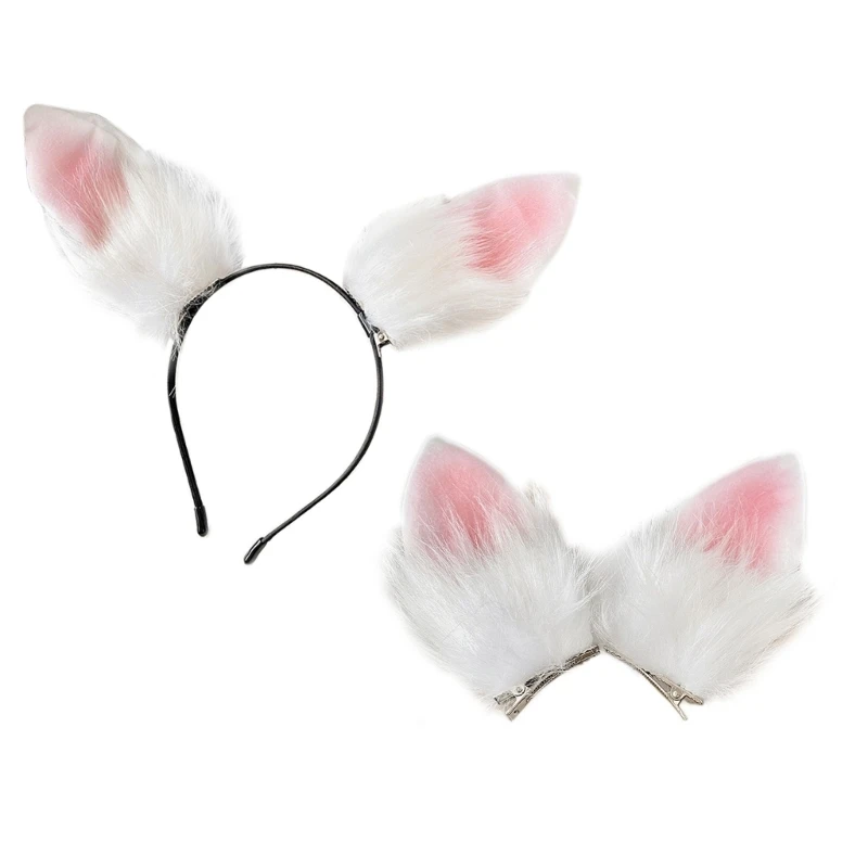 

Bunny Headbands Furry Cartoon Animal Ears Hair Hoop Hair Clips Accessories Party Costume Photo Props