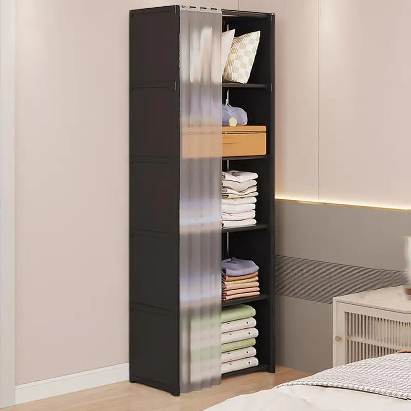 Dustproof Wardrobe High Capacity Partition Clothes Rack Closet Storage Organizer With Non-Woven Fabric Cover for Bedroom 2