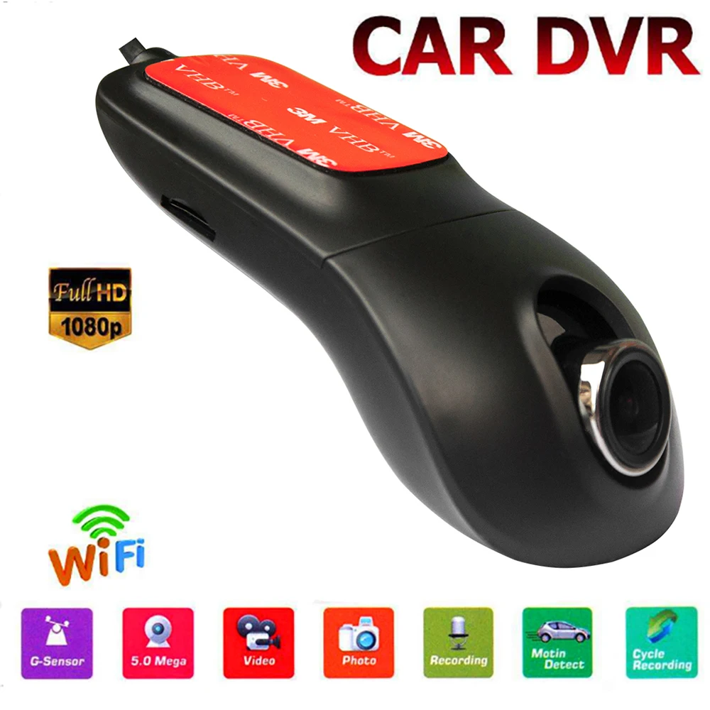 

Car DVR WiFi Dash Cam 1080P Full HD Rear View Vehicle Dash Camera Video Recorder 24 Hours Parking Monitor Night Vision Black Box