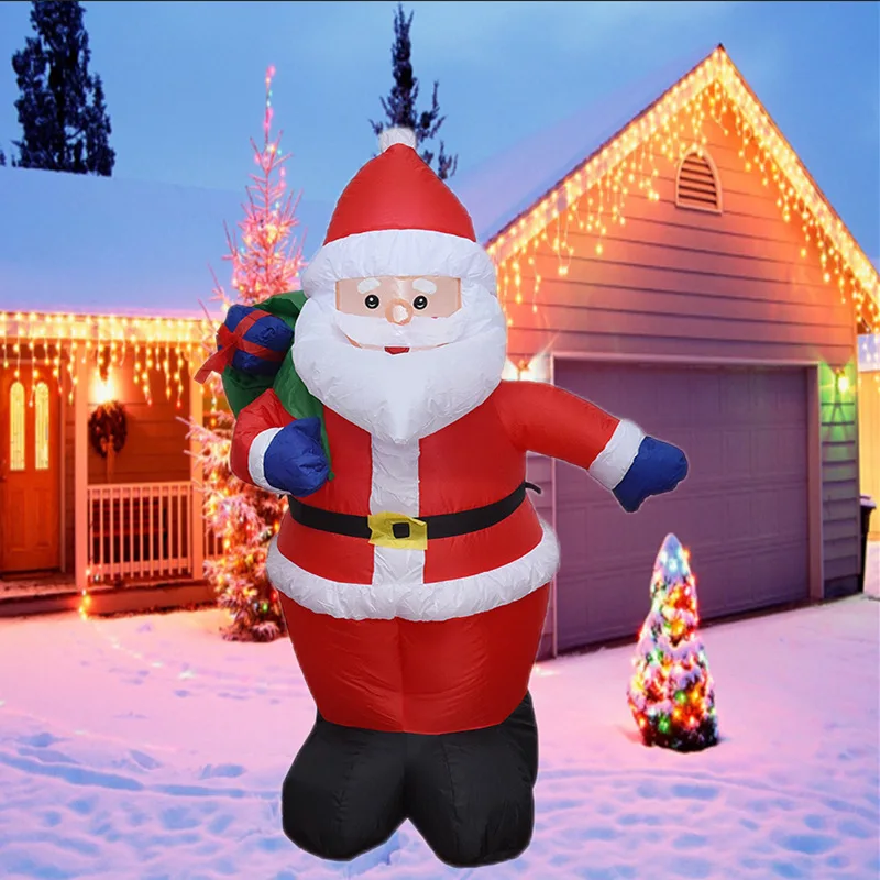 

Christmas Inflatable Santa Claus Decoration 2024 New Year Navidad Noel Home Ornaments Outdoor Yard Amusement Park Decor Props