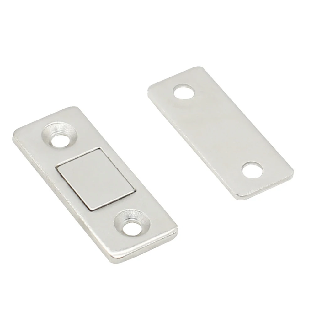 Magnetic Cabinet Catches Door Stops Adhesive Cabinet Latch Ultra Thin Anti-Rust Drawer Door Magnet Catch with Screw 1-5 Sets