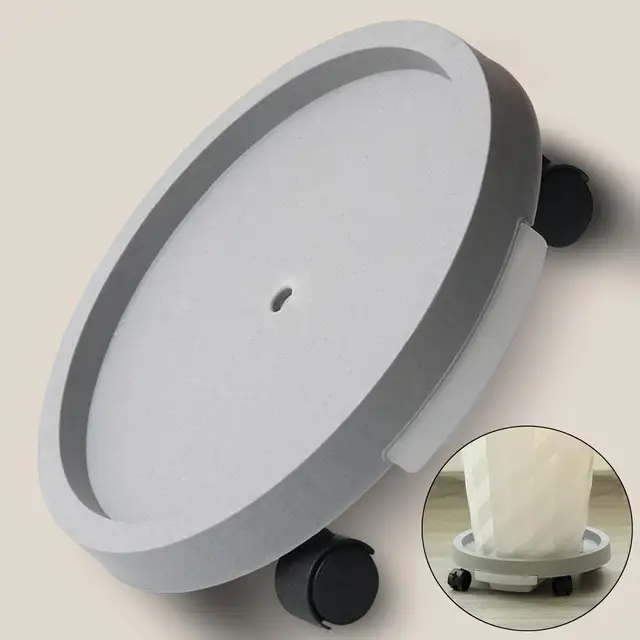 Nehéz Virágcserepek Tálca Kerekekkel Kerek Virágtartály Magas Csapágy Tároló Ültetvényes - Image 3