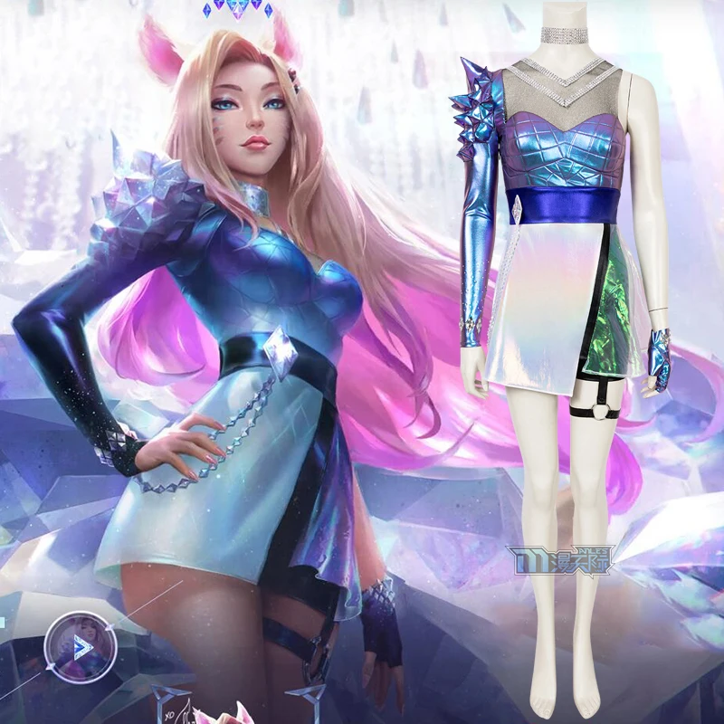 

COSLEE Game LOL KDA Ahri ALL OUT Idol SJ Uniform Dress Cosplay Costume Halloween Party Outfit For Girls Women XS-3XL New