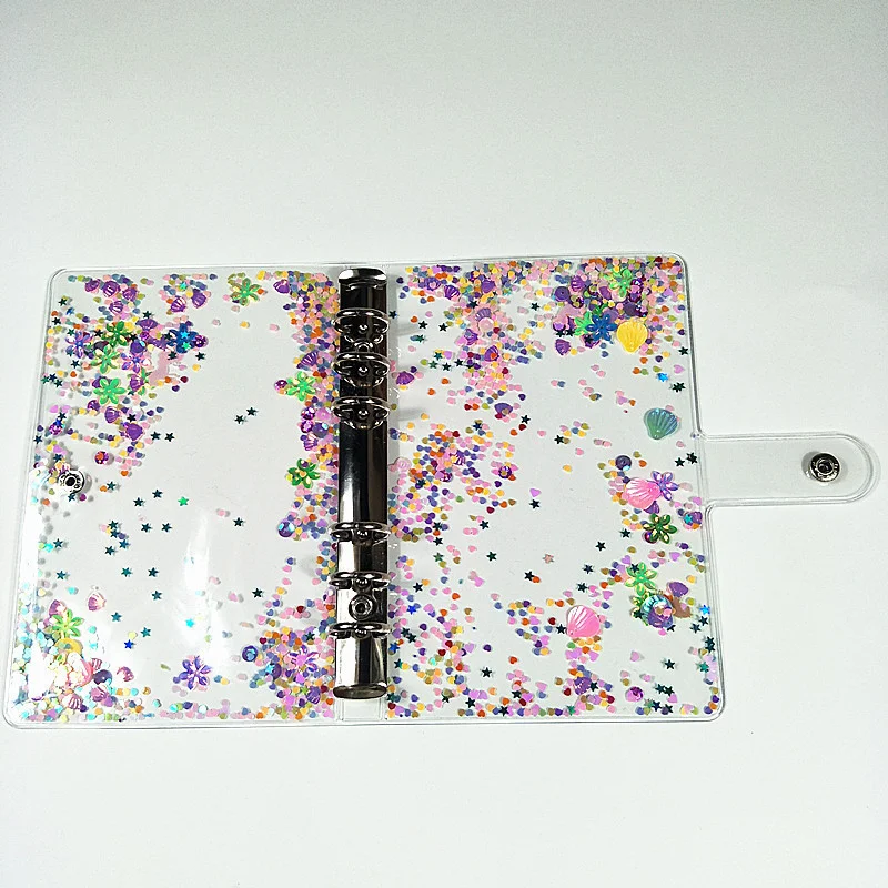1Pc Colorful Transparent Plastic Clip File Folder A5/A6 Notebook Binder Planner Agenda Notepad Cover Case School Office Supplies