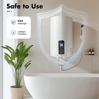 Chauffe-eau électrique à affichage numérique vertical, capacité du réservoir interne de 30 L/6,6 gallons, chauffe-eau à accumulation standard G1/2 blanc 2